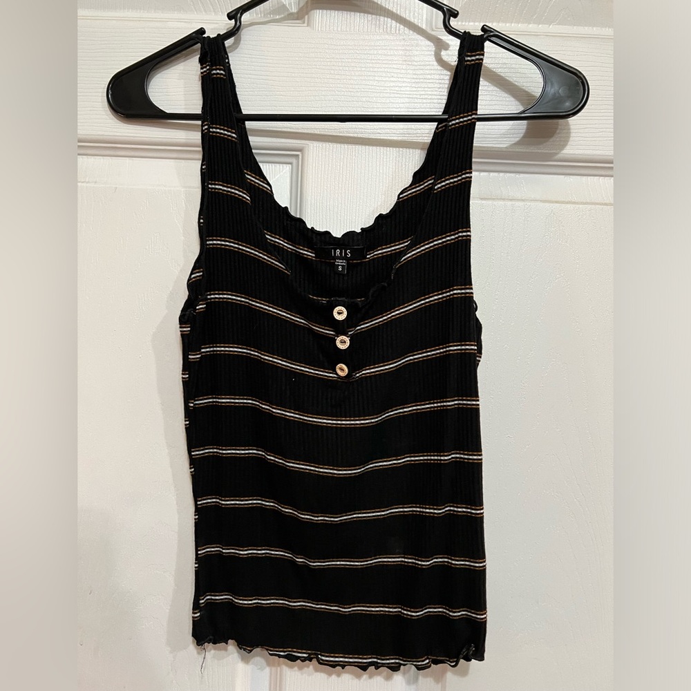 Black striped tank